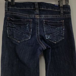 Vanity Jeans Dark Denim Distressed 26 x 37 Tall